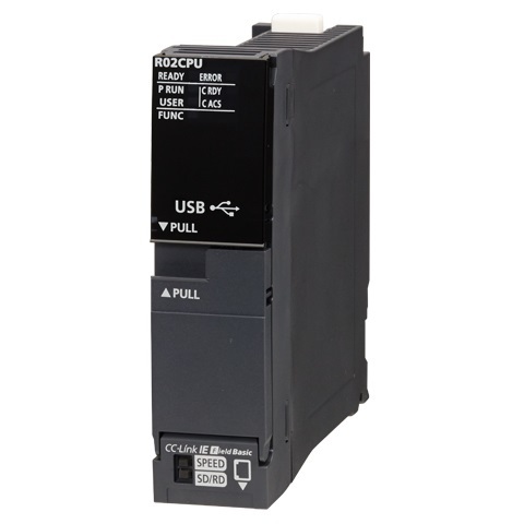 MITSUBISHİ PLC iQ-R Serisi, Mitsubishi R02CPUPLC iQ-R CPU modülü; 4096 G/Ç; 3,92 ns/hab.; 20k adımlar